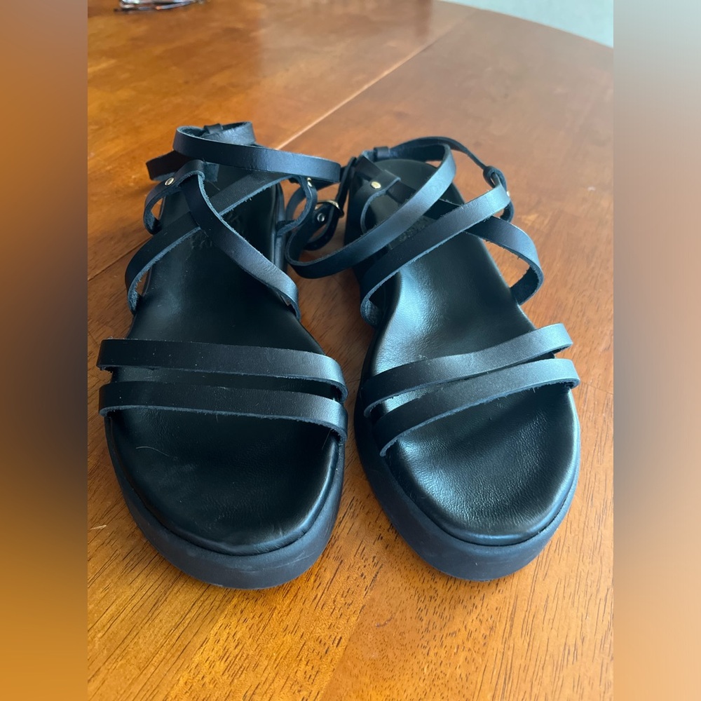 ANCIENT GREEK SANDALS Aristea leather platform sandals Size (39)8.5